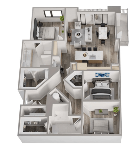 2 bedroom floor plan  the crossings at white marsh apartments